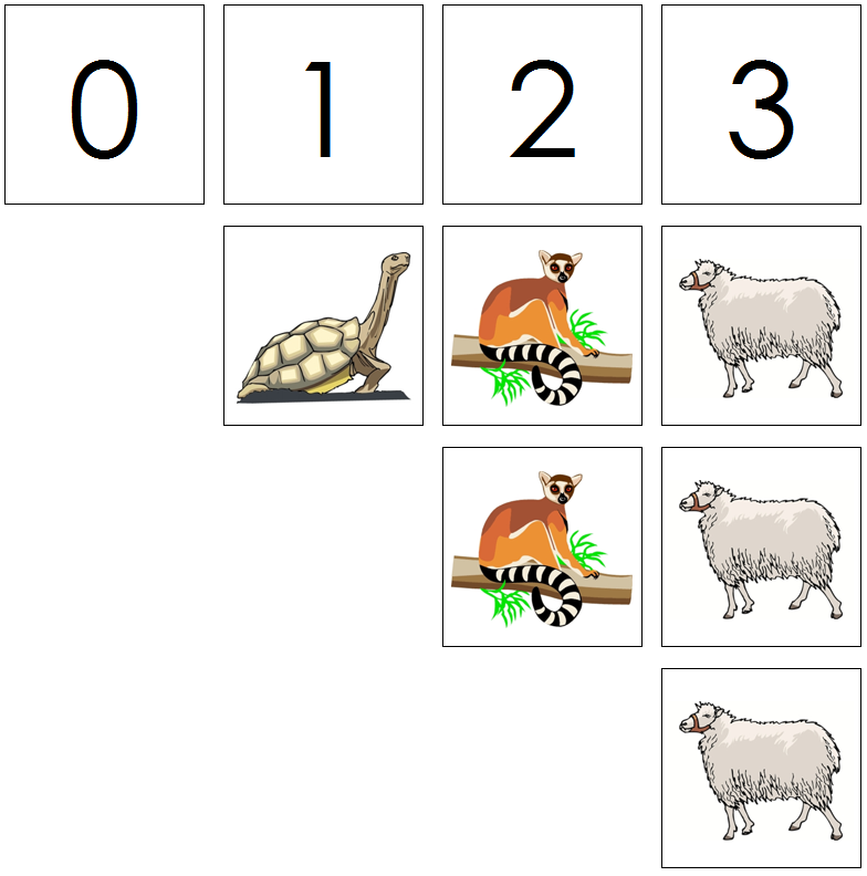 animal numbers & counters - Montessori Print Shop Digital Download