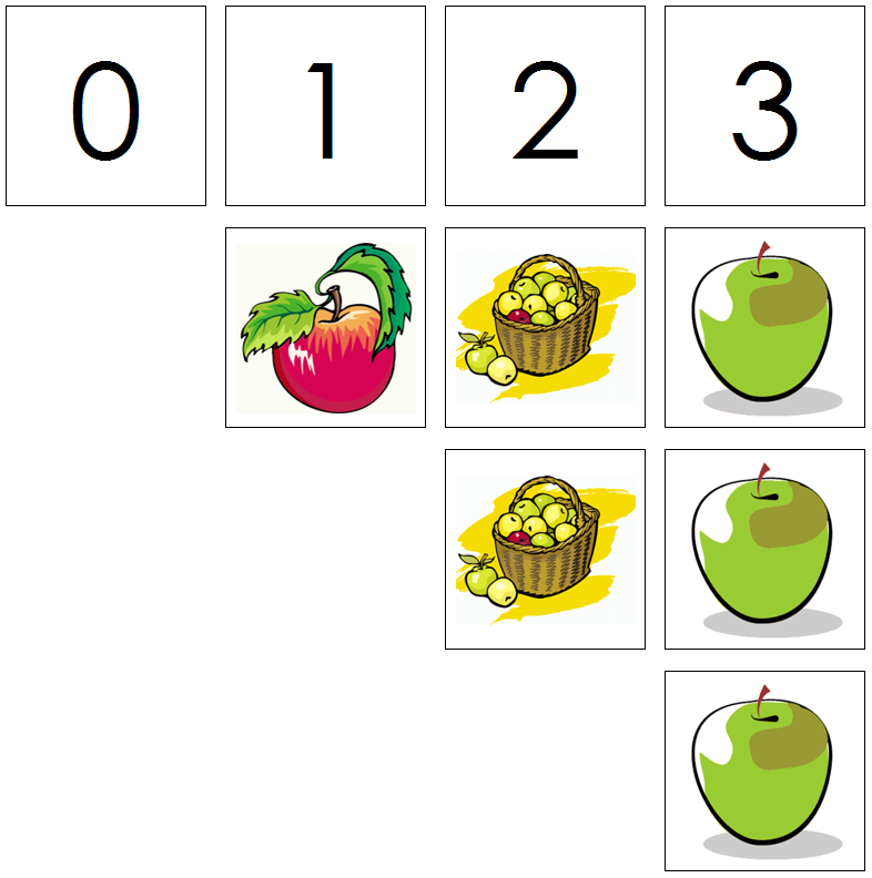 apple numbers & counters - Montessori Print Shop Digital Download