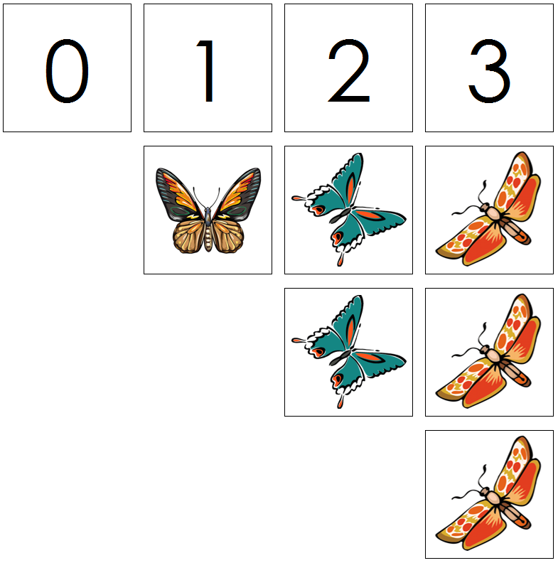 butterfly numbers & counters - Montessori Print Shop Digital Download