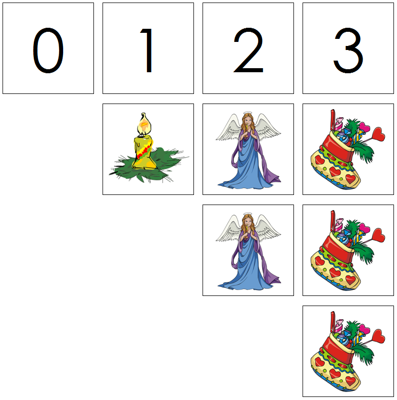 christmas numbers & counters - Montessori Print Shop Digital Download