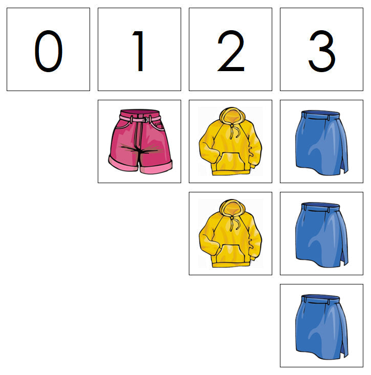 Number Cards & Clothing Counters - Montessori Print Shop Digital Download Math 