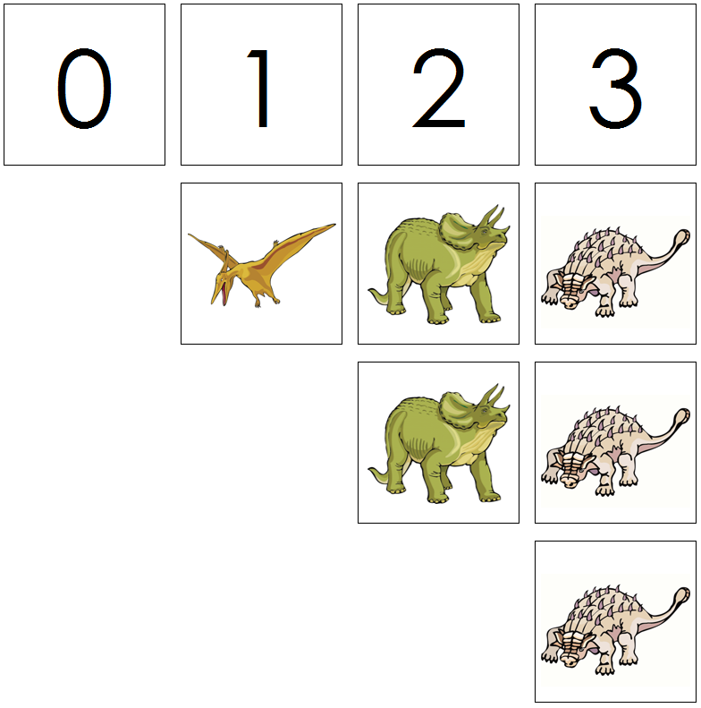 dinosaur numbers & counters - Montessori Print Shop Digital Download