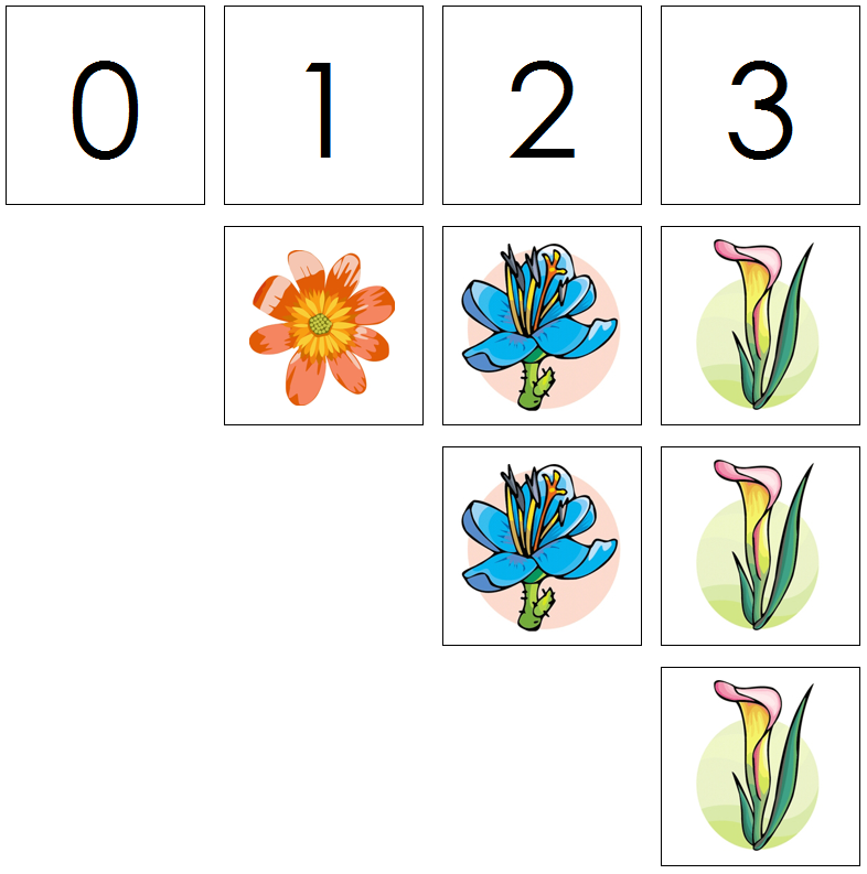 flower numbers & counters - Montessori Print Shop Digital Download