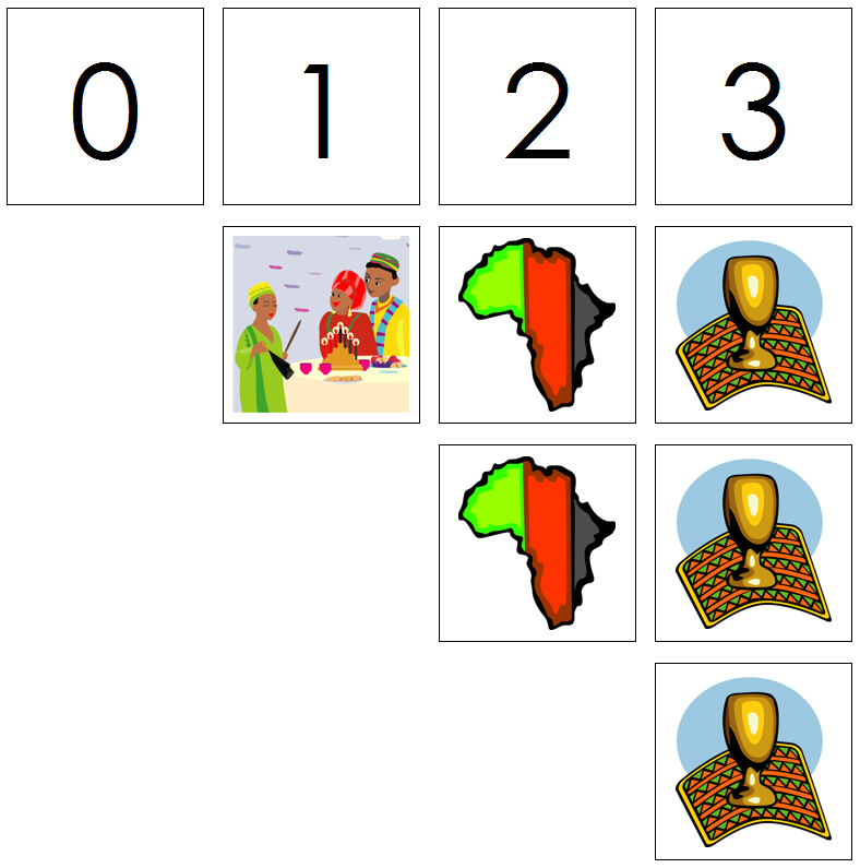 Kwanzaa numbers & counters - Montessori Print Shop Digital Download