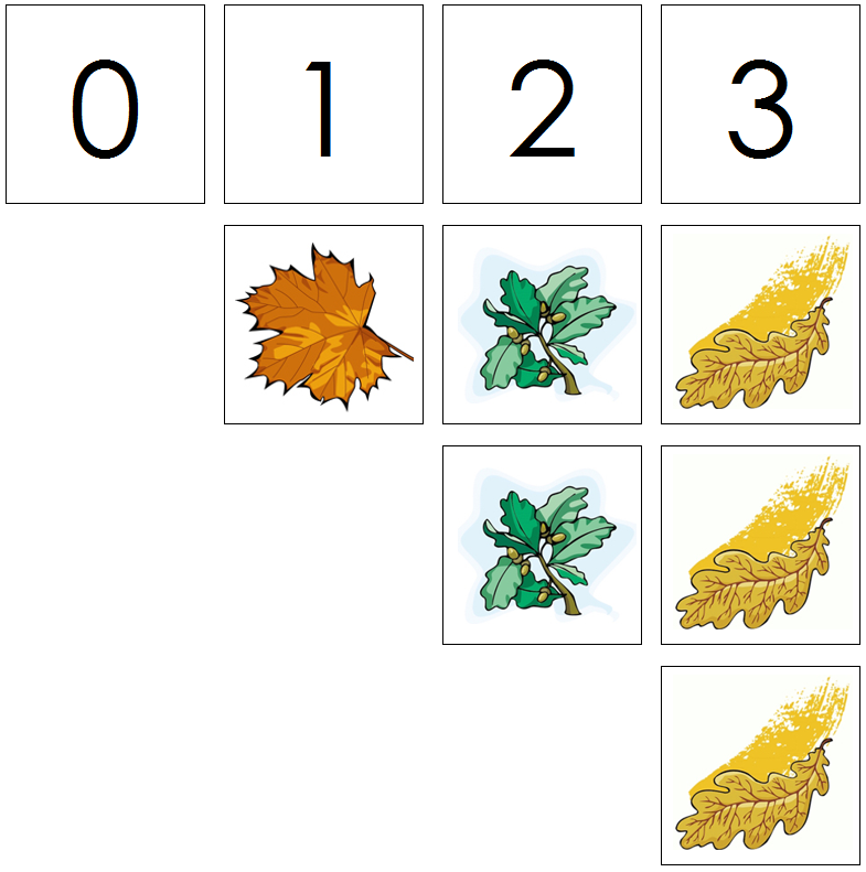leaf numbers & counters - Montessori Print Shop Digital Download