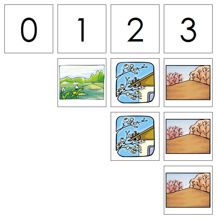 Number Cards & Nature Counters - Montessori Print Shop Digital Download Math 