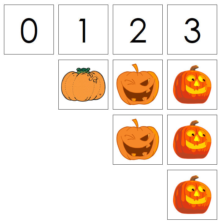 Number Cards & Pumpkin Counters - Montessori Print Shop Digital Download Math 