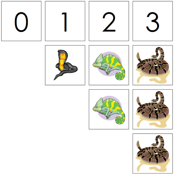 reptile numbers & counters - Montessori Print Shop