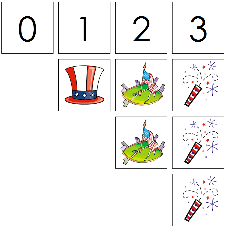 us 4th of july numbers & counters - Montessori Print Shop Digital Download