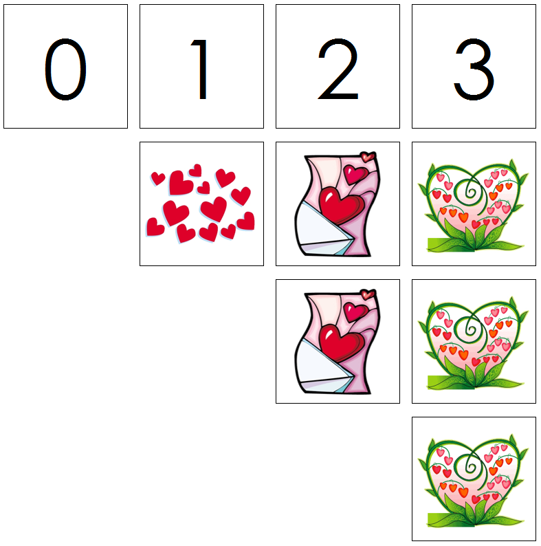 valentine's day numbers & counters - Montessori Print Shop Digital Download