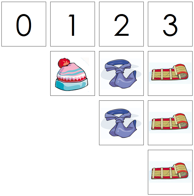 winter numbers & counters - Montessori Print Shop Digital Download