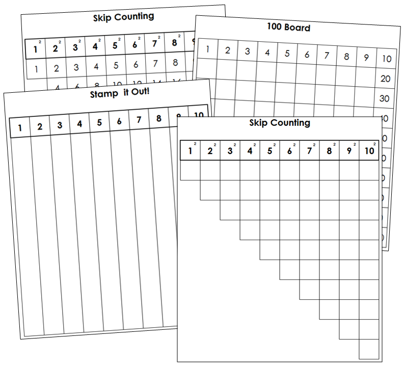 Numbers 1 to 100 Math Series - Montessori Print Shop Digital Download