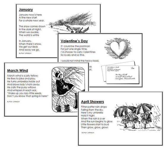 Twelve Months Of Poetry - Montessori Print Shop Digital Download