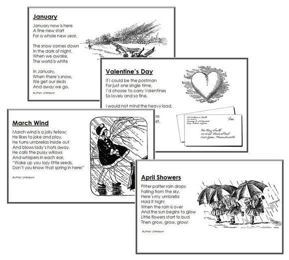 Twelve Months Of Poetry - Montessori Print Shop Digital Download