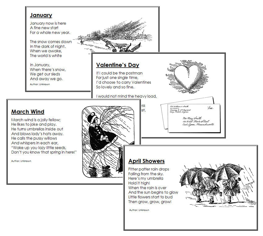Twelve Months Of Poetry - Montessori Print Shop Digital Download