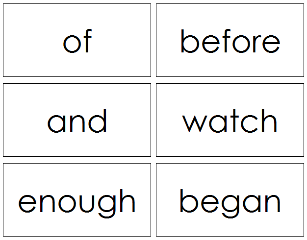 Instant Word Cards - Montessori Print Shop Digital Download