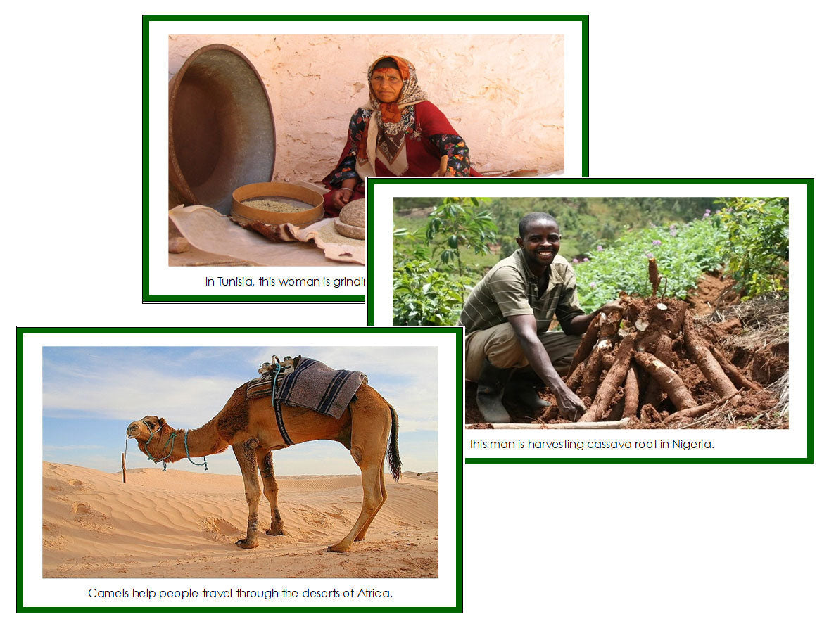Africa Continent Cards - Montessori Print Shop Digital Download