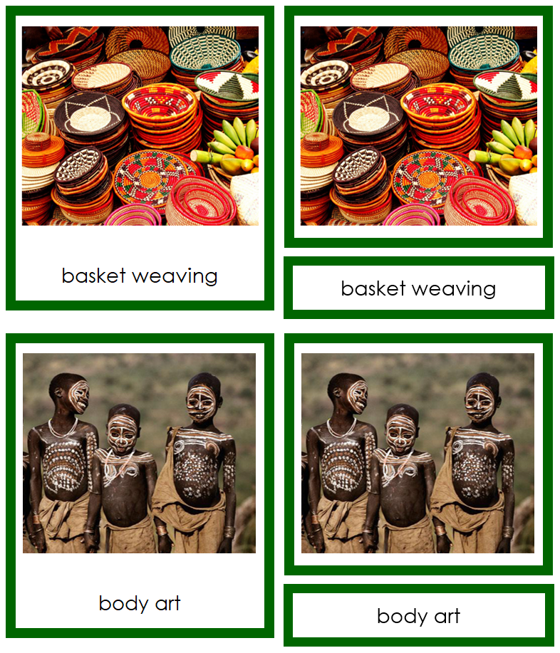 Culture of Africa Cards - (color-coded) - Montessori Print Shop Digital Download