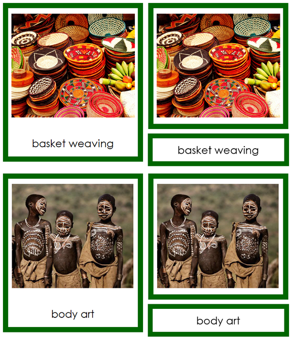 Culture of Africa Cards - (color-coded) - Montessori Print Shop Digital Download