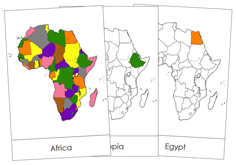 Countries of Africa Flashcards - Montessori Print Shop Digital Download