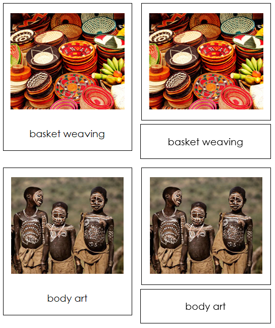 African Culture - Montessori geography cards