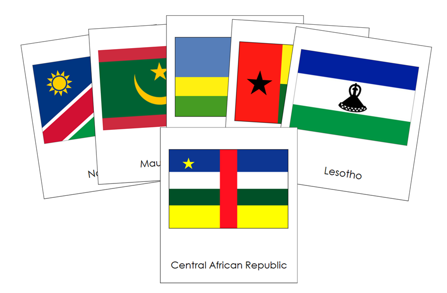 Flags of Africa Cards - Montessori Print Shop Digital Download