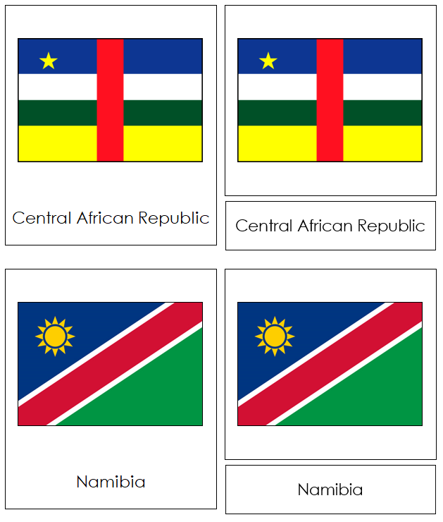 African Flags - Montessori Print Shop Digital Download Continent Studies