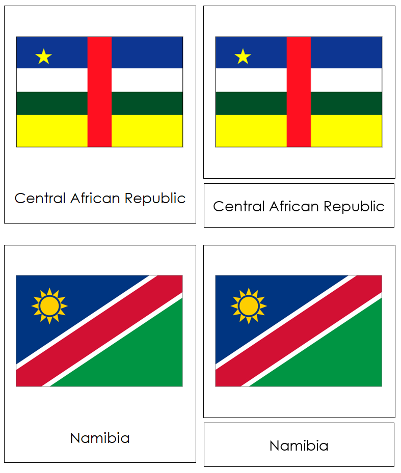 Flags of Africa 3-Part Cards - Montessori Print Shop Digital Download