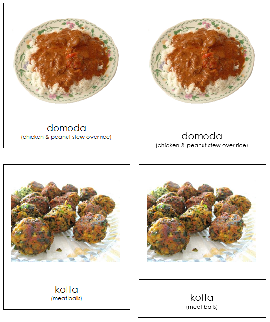 Foods of Africa 3-Part Continent Cards - Montessori Print Shop Digital Download