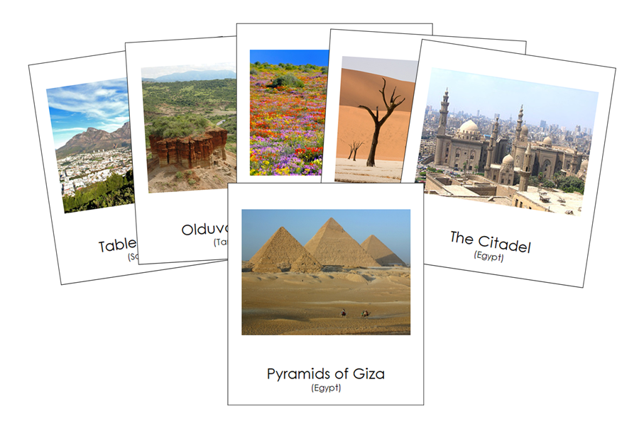 Landmarks of Africa Cards - Montessori Print Shop Digital Download