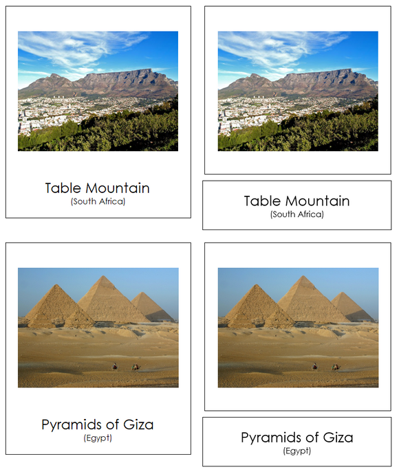 Landmarks of Africa 3-Part Cards - Montessori Print Shop Digital Download