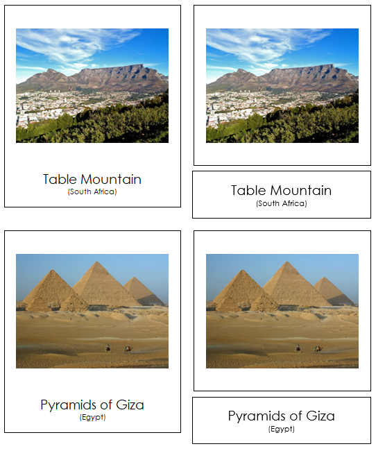 African Landmarks - Montessori Print Shop Digital Download Continent Studies