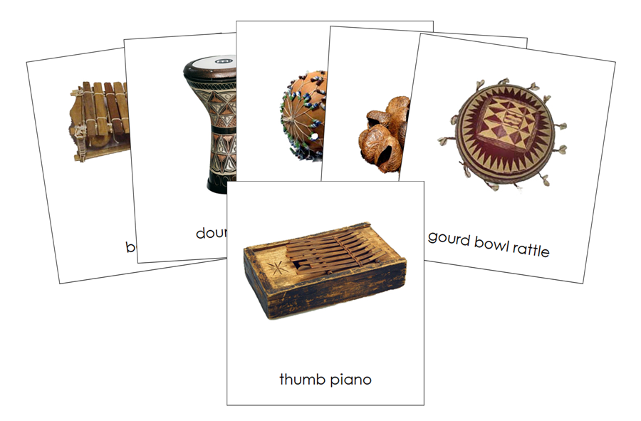 Musical Instruments of Africa Cards - Montessori Print Shop Digital Download