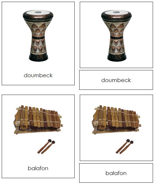 african Musical Instruments - Montessori Print Shop Digital Download Continent Studies