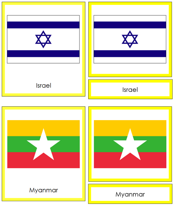 Flags of Asia 3-Part Cards - Montessori Print Shop Digital Download