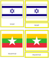 Flags of Asia 3-Part Cards - Montessori Print Shop Continent Studies