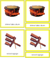 Musical Instruments of Asia 3-Part Cards - Montessori Print Shop Continent Studies