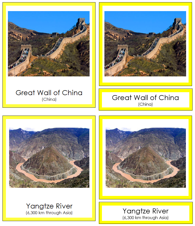 Landmarks of Asia 3-Part Cards - Montessori Print Shop Digital Download