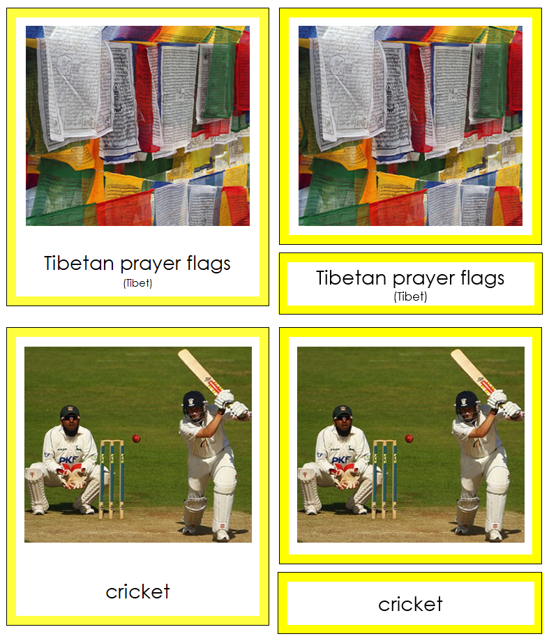 Culture of Asia 3-Part Cards (color-coded) - Montessori Print Shop Digital Download