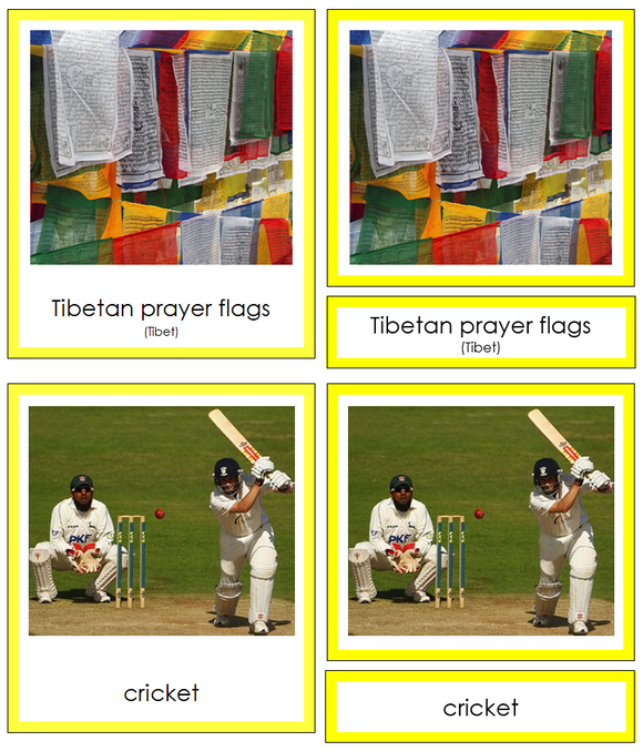 Culture of Asia 3-Part Cards (color-coded) - Montessori Print Shop Digital Download