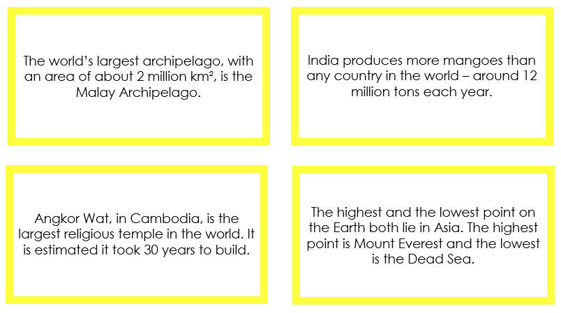 Fun Facts of Asia - Montessori Print Shop continent study