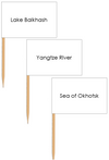 Asian Waterways: Pin Flags - Montessori Print Shop geography materials