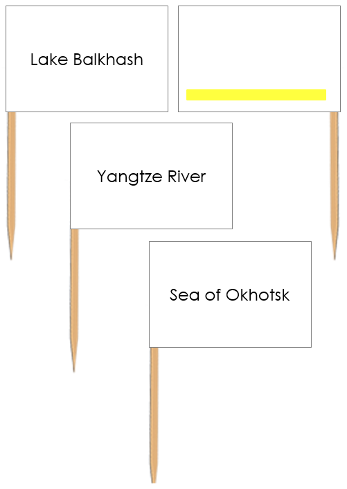 Asian Waterways: Pin Flags - Montessori Print Shop Digital Download geography materials