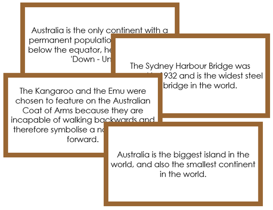 Australia Fun Facts (color-coded) - Montessori Print Shop