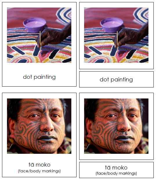Culture of Australia/Oceania 3-Part Continent Cards - Montessori Print Shop Digital Download