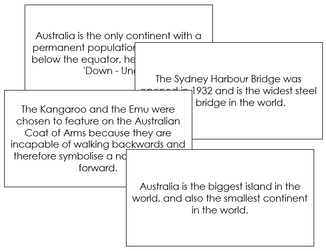 Australia Fun Facts - Montessori Print Shop