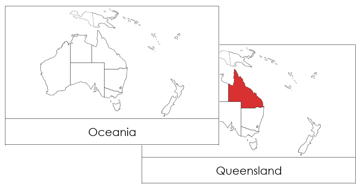 States & Territories of Australia Flashcards - Montessori Print Shop Digital Download