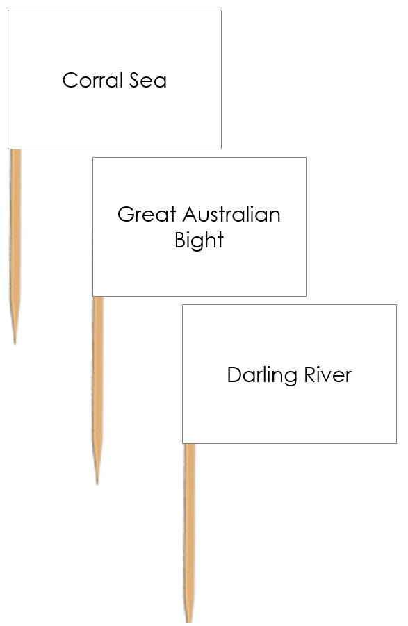 Waterways of Australia: Pin Flags - Montessori Print Shop Digital Download geography materials