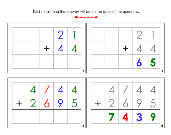 Math Operations Command Cards (color) Bundle - Montessori Print Shop