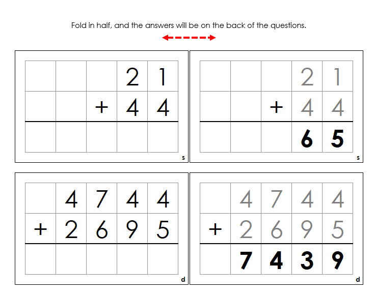 Addition Command Cards - Montessori Print Shop Digital Download